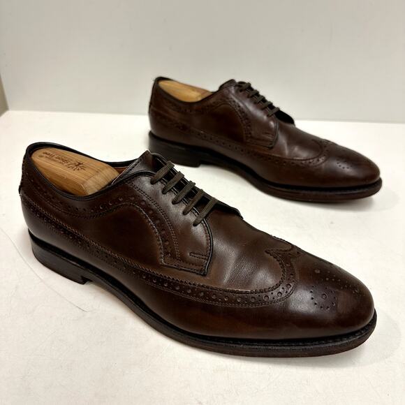 VERY GOOD Ralph Lauren x Allen Edmonds Sanderson Burnished Wingtip Made USA 10.5